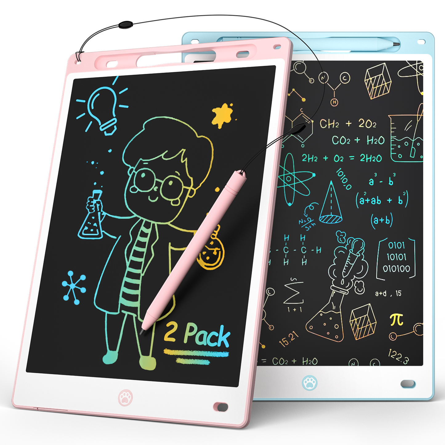 2PACK LCD Writing Tablet (Pink&Blue),Toddler Drawing Board Toys for Kids Learning & Education,10in Erasable Drawing Doodle Board,Toddler Birthday Gift for Boys Girls 3 4 5 6 7 8 Year Old